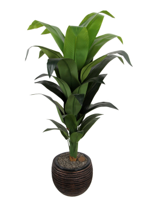 Fiber Stone Saksı Yatay Şerit Model 29 cm Bakır Eskitme - 3
