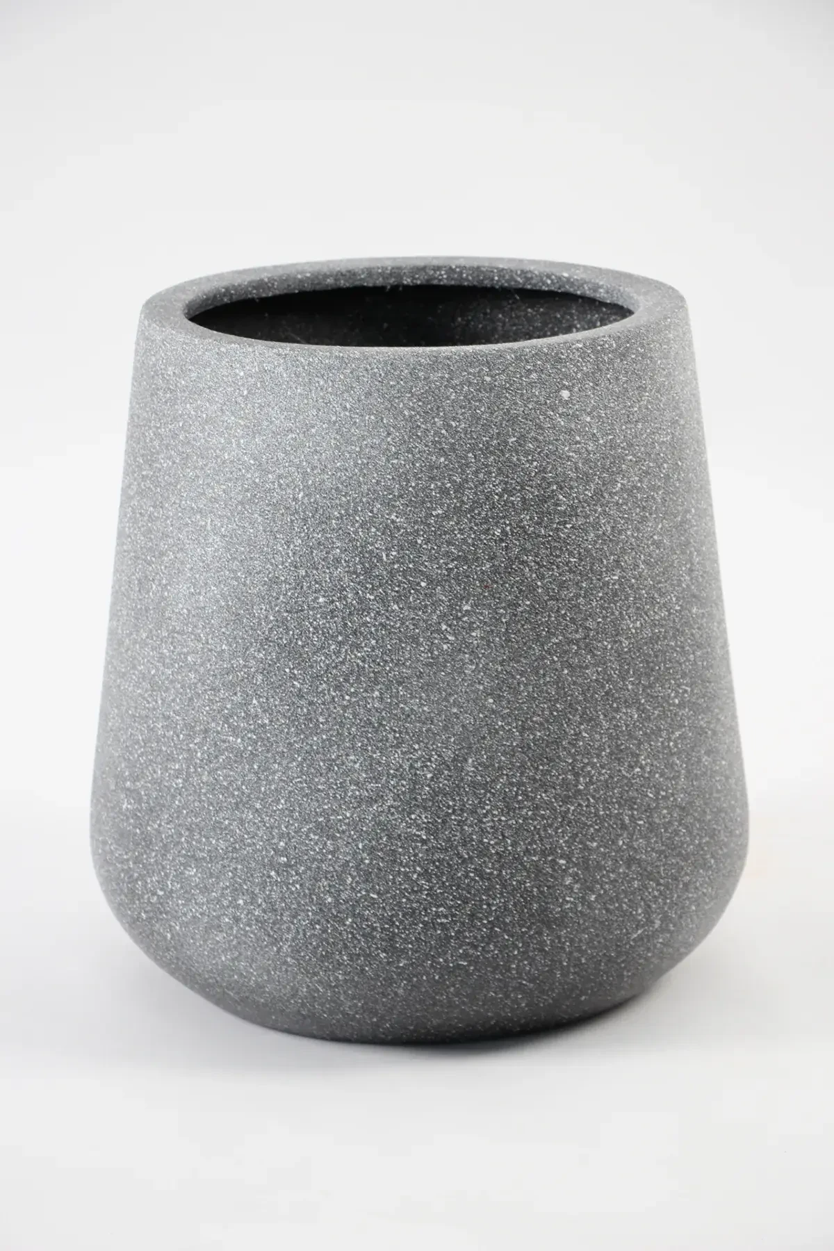 Fiber Saksı Damla Model Beton Dokulu Pütür-Füme - 2