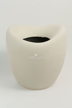 Fiber Stone Saksı Deve Kuşu 43 cm Andezit - Yapay Çiçek Deposu