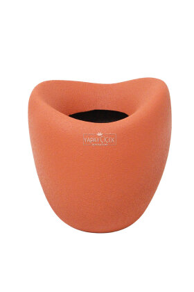 Fiber Stone Saksı Deve Kuşu Model 43 cm Kiremit - 3