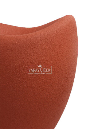 Fiber Stone Saksı Deve Kuşu Model 43 cm Kiremit - 4