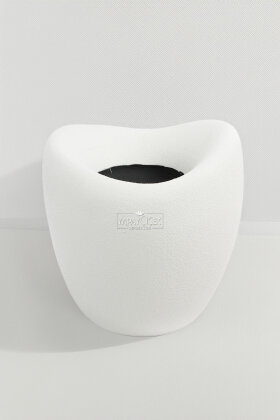 Fiber Stone Saksı Deve Kuşu Model 43 cm Kırık Beyaz - 4