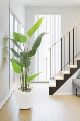 Fiber Stone Saksı Deve Kuşu Model 43 cm Kırık Beyaz - 3