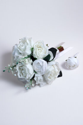 Gecenin İncisi Gelin Buketi 2li Set - 3