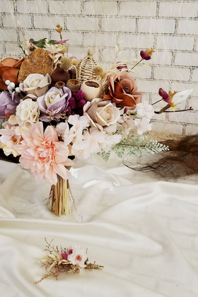 Exclusive Serisi Jasmin Gelin Buketi 2li Set - 5