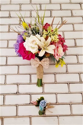 Gelin Çiçeği Berisa 2li Set (Gelin Buketi, Yaka Çiçeği) - 5