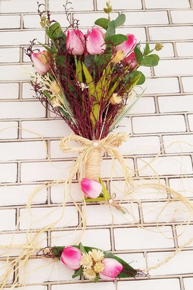 Delbin Gelin Buketi Pembe Islak Lale Çilek Esintisi 3lü Set - 3