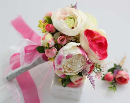 Gelin Buketi Gelin Çiçeği Avangart Pembe - 4