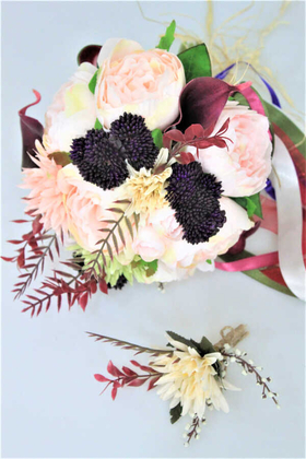 Gelin Çiçeği Bella 2li Set (Gelin Buketi, Yaka Çiçeği) - 4