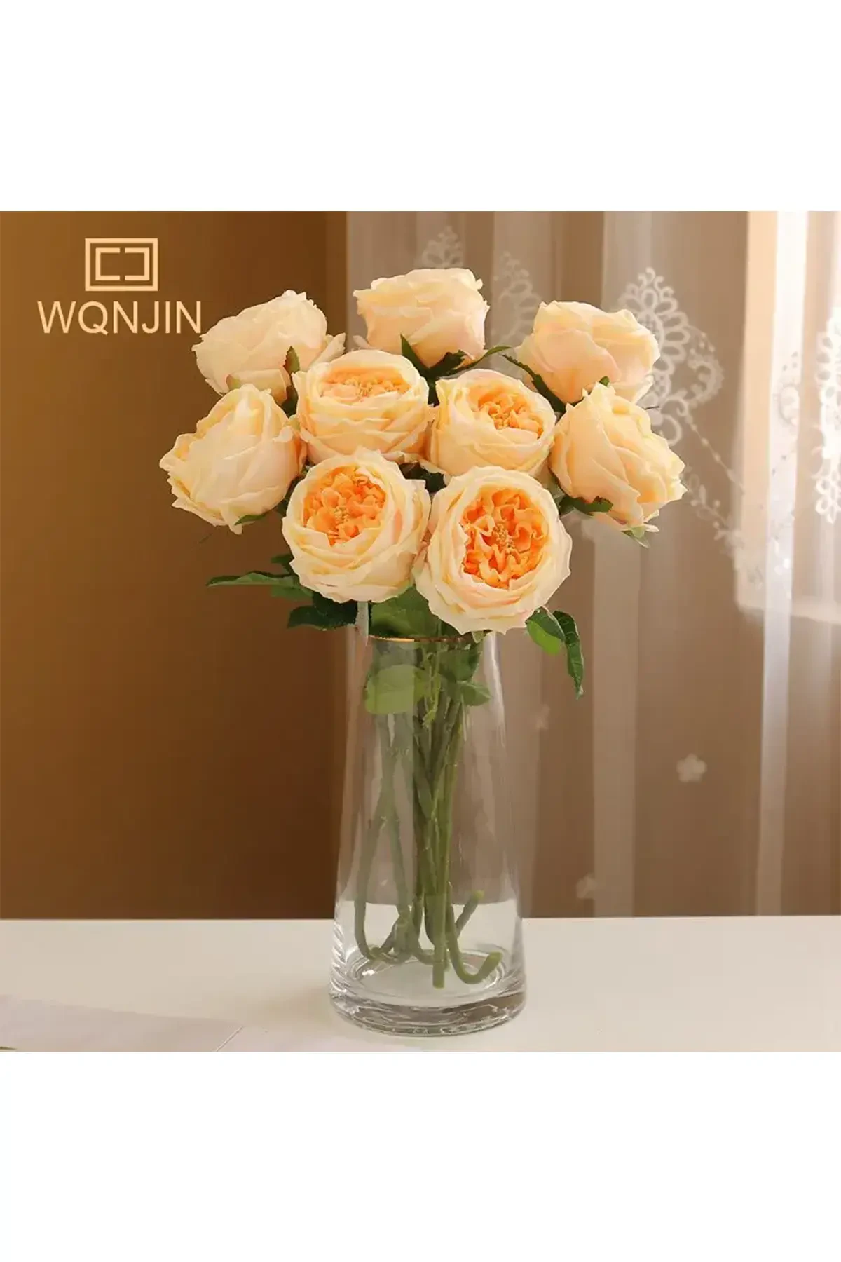 Yapay Lüx Islak Şakayık 45 cm Somon-Krem - 3