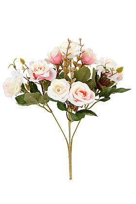 10lu Hawai Gül Demeti Krem-Pembe - 3