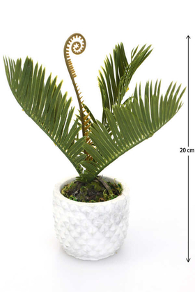 Handmade Saksıda Yapay Mini Ananas Bitkisi 20 cm - 1