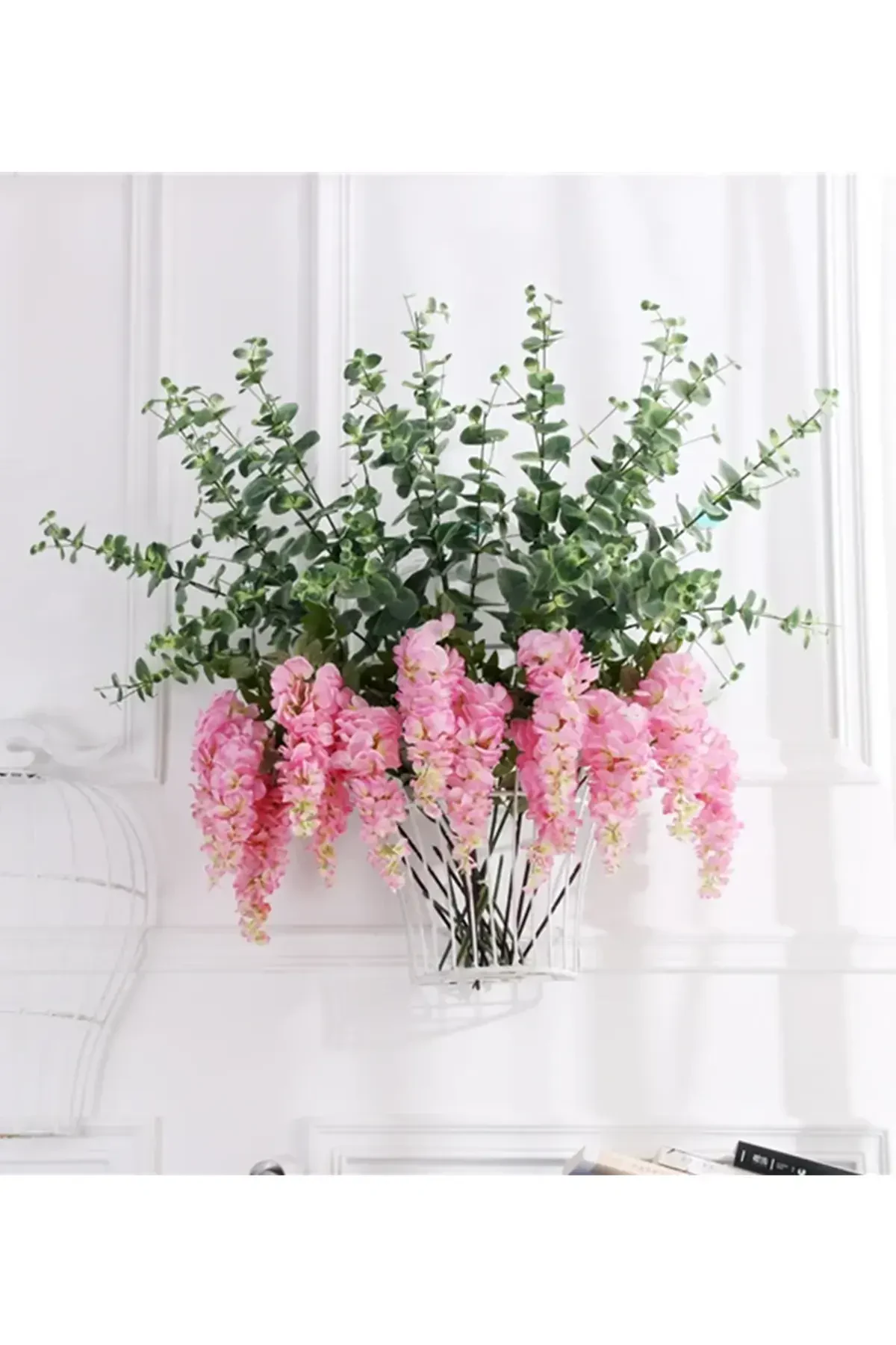 Yapay Salkım Akasya 3 Dallı 108 cm Pembe - 4
