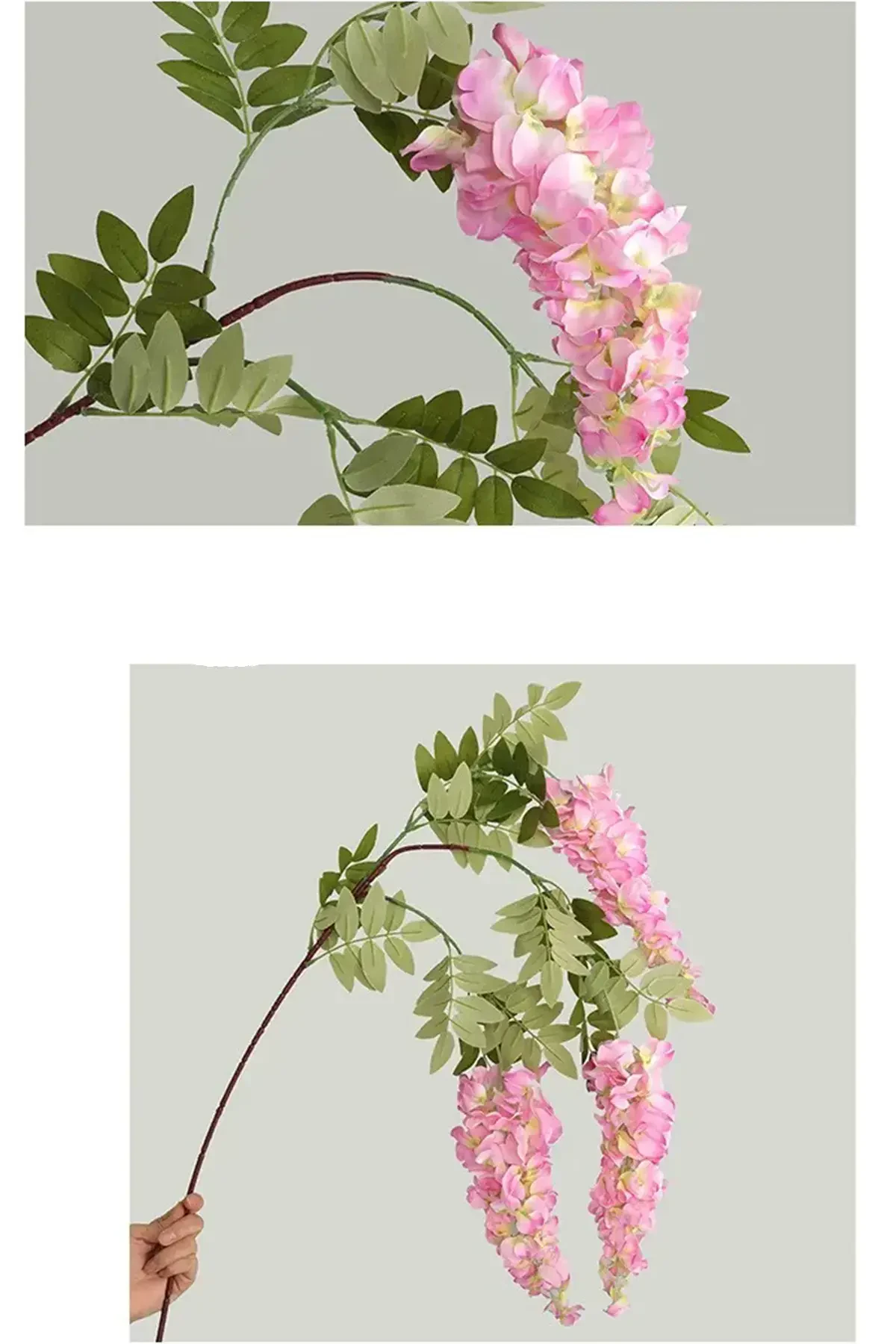 Yapay Salkım Akasya 3 Dallı 108 cm Pembe - 6