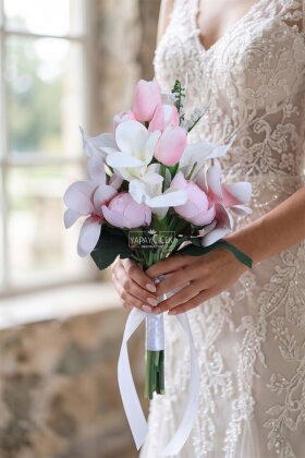 İkindi Güneşi Gelin Buketi 2li Set - Yapay Çiçek Deposu