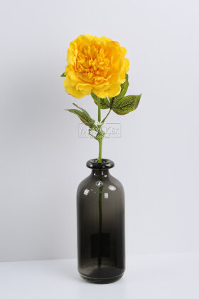 Yapay Islak Açmış Premium Şakayık Dalı 58 cm Sarı - 2