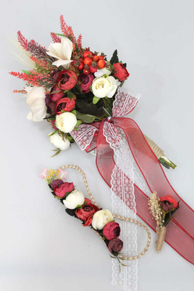 İzmir Gelin Buketi 3lü Set - 1