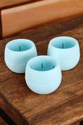 Mini Kaktüs Sukulent Saksısı 3lü Set Turkuaz Elvan Model 12.5 Cm 1.3 Litre - Yapay Çiçek Deposu