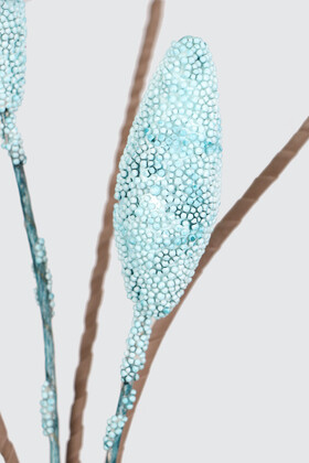 Exclusive Lateks İri Yapraklı Egzotik Uzun Dal 95 cm Mavi - 3