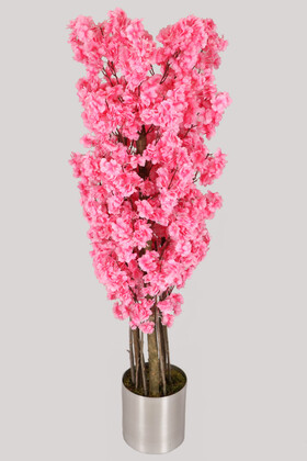 Metal Saksıda Yapay Bahar Dalı Ağacı 150 cm Pembe - Yapay Çiçek Deposu