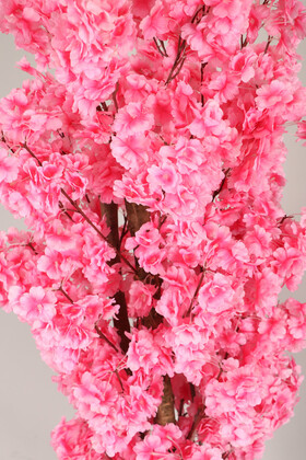 Metal Saksıda Yapay Bahar Dalı Ağacı 150 cm Pembe - 4