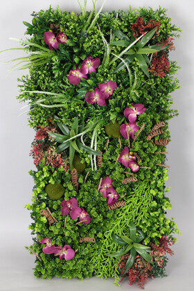 Yapay Dikey Bitki Hazır Duvar Paneli 50x100 cm Model 3 - Yapay Çiçek Deposu
