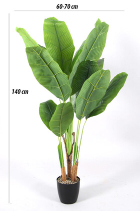 Yapay Muz Ağacı Gerçek Dokulu 11 Yapraklı 140 cm - 3