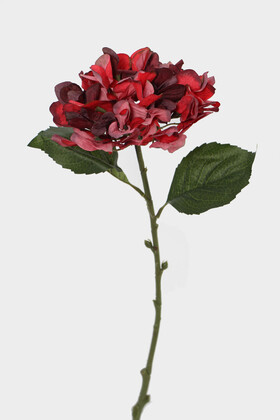 Yapay Tek Dal Pastel Ortanca Dalı 58 cm Kırmızı - 2