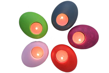 5 Adet Beton Tealight Mumluk - 2