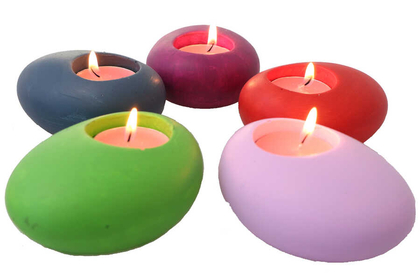 5 Adet Beton Tealight Mumluk - 5