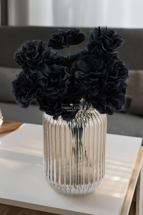Yapay Çiçek 7 Dallı Eko Kasımpatı Demeti 30 cm Siyah - Yapay Çiçek Deposu