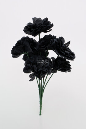 Yapay Çiçek 7 Dallı Eko Kasımpatı Demeti 30 cm Siyah - 3