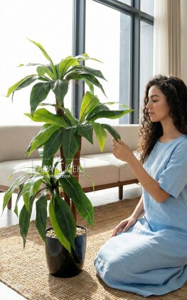 Bodur Yapay Ağaç Cordyline 105 cm Model 2 - Yapay Çiçek Deposu