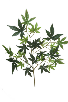 Yapay Çınar Ağacı Dalı 70 cm Koyu Yeşil - Yapay Çiçek Deposu