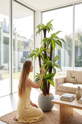 Küre Saksıda Yapay Ağaç Albion Cordyline 155 cm - Yapay Çiçek Deposu