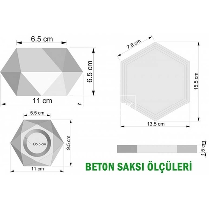 Tepsili Beton Saksıda Kuru Başak Tanzimi 2li Set Mor-Krem - 2