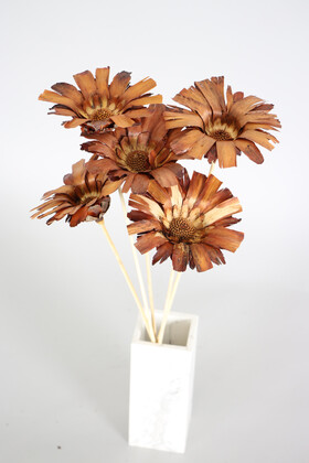 Kuru Çiçek 5li Afrika Çiçeği 42 cm - Yapay Çiçek Deposu