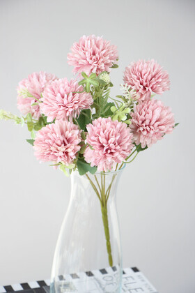 Yapay Çiçek 7 Dallı Garnitürlü Hindiba Demeti 35 cm Lila - Yapay Çiçek Deposu