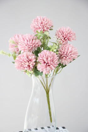 Yapay Çiçek 7 Dallı Garnitürlü Hindiba Demeti 35 cm Lila - 2