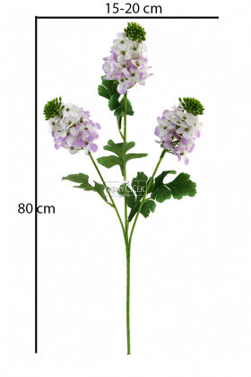 Yapay 3lü Sümbül Dalı 80 cm Lila - 3
