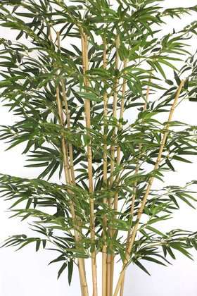 Lüx Saksıda Yapay Bambu Ağacı 160 cm 10 Gövdeli (1.Sınıf Kumaş Yapraklı) - 3