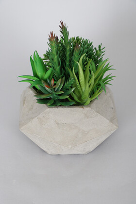Lüx Yapay Succulent Masa Çiçeği Tanzimi Naturel - Yapay Çiçek Deposu