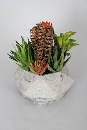 Lüx Yapay Succulent Masa Çiçeği Tanzimi Elegance - 1