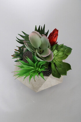 Lüx Yapay Succulent Masa Çiçeği Tanzimi Elit - 4