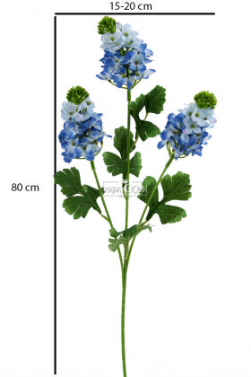 Yapay 3lü Sümbül Dalı 80 cm Mavi - 3