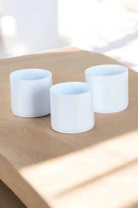 Mini Kaktüs Sukulent Saksısı 3lü Set Soft Mavi Trend Model 6 Cm - 4