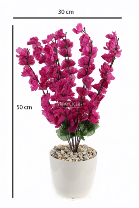 Yapay Mini Bahar Dalı Japon Kiraz Çiçeği Ağacı 50 cm Mürdüm - 2