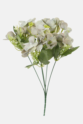 Yapay Küçük Islak Ortanca Demeti 32 cm Pastel Yeşil - Yapay Çiçek Deposu