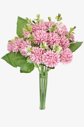 Yapay 18li Mini Kartanesi Demeti 25 cm Pastel Pembe - Yapay Çiçek Deposu