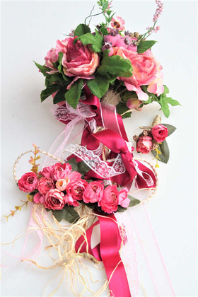 Gelin Çiçeği Elizan 3lü Set Pembe - 4